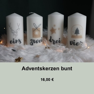 Adventskerzen bunte