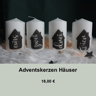 Adventskerzen Häuser