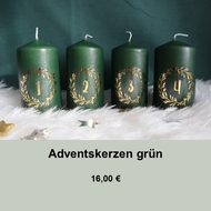 Adventskerzen grün