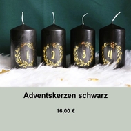 Adventskerzen schwarz